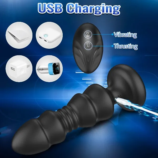 Here’s an optimized title for your e-commerce product:

Remote-Controlled Thrusting Anal Vibrator and Vibrating Panties Sex Toy for Couples - Pleasurable Butt Plug for Men and Women