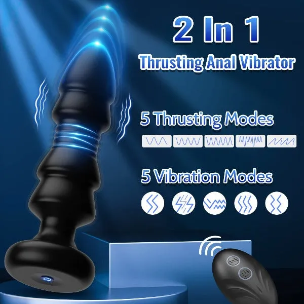 Here’s an optimized title for your e-commerce product:

Remote-Controlled Thrusting Anal Vibrator and Vibrating Panties Sex Toy for Couples - Pleasurable Butt Plug for Men and Women