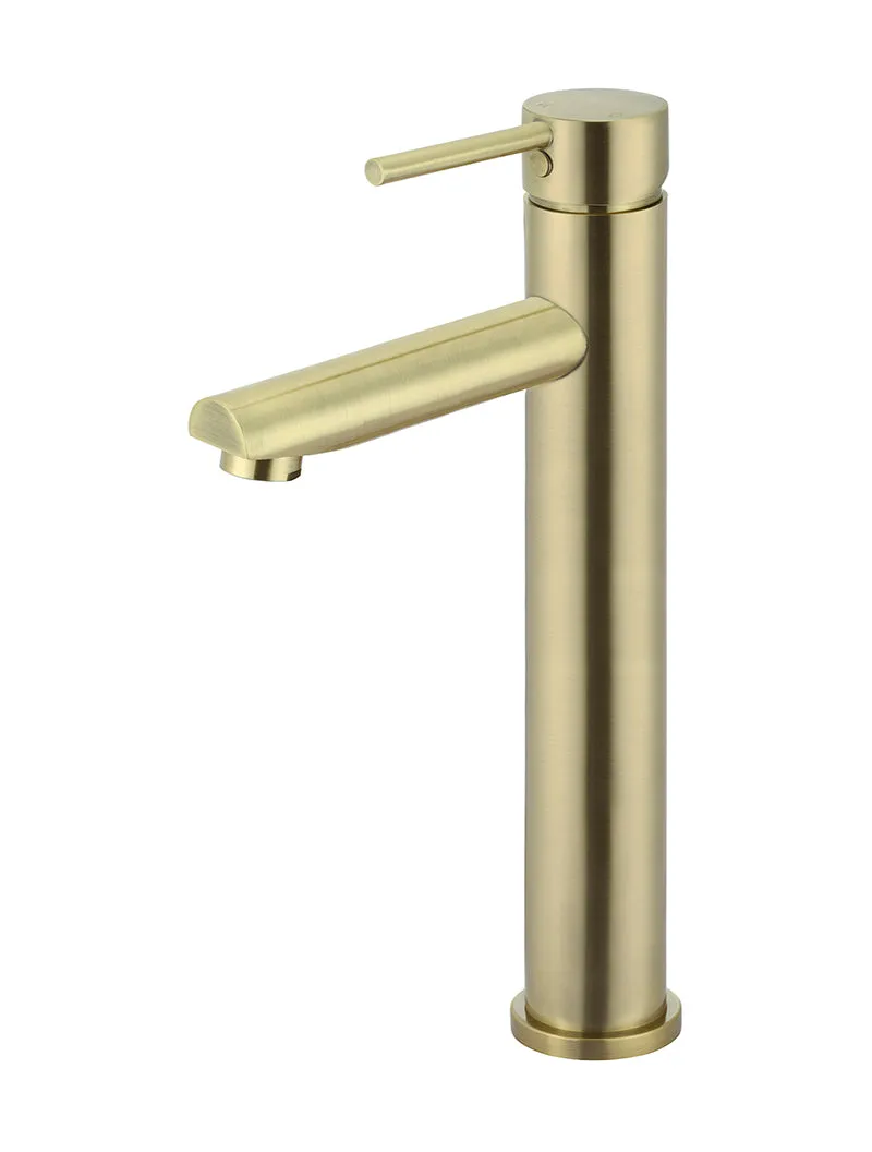 Round Tall Basin Mixer - PVD Tiger Bronze