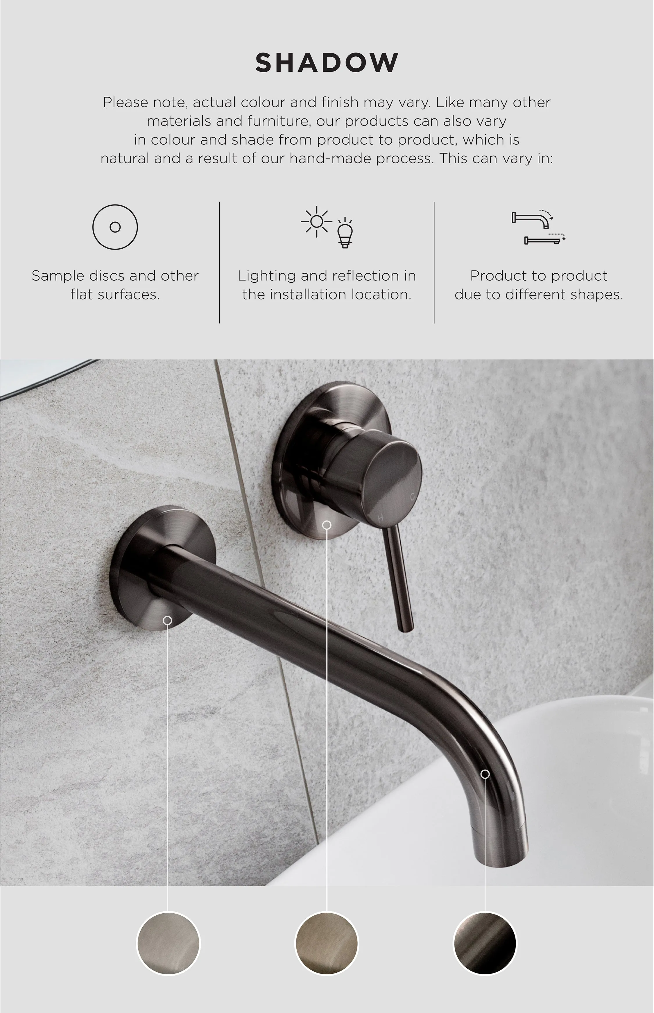 Round Tall Basin Mixer - Shadow Gunmetal