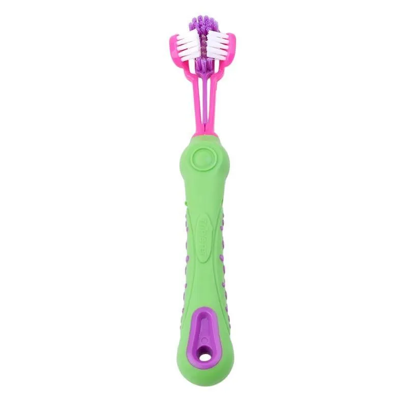 Squeaky-Clean Three Sided Pet Toothbrush