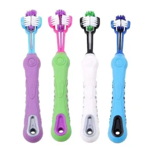 Squeaky-Clean Three Sided Pet Toothbrush