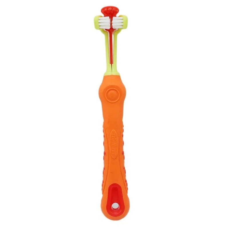 Squeaky-Clean Three Sided Pet Toothbrush