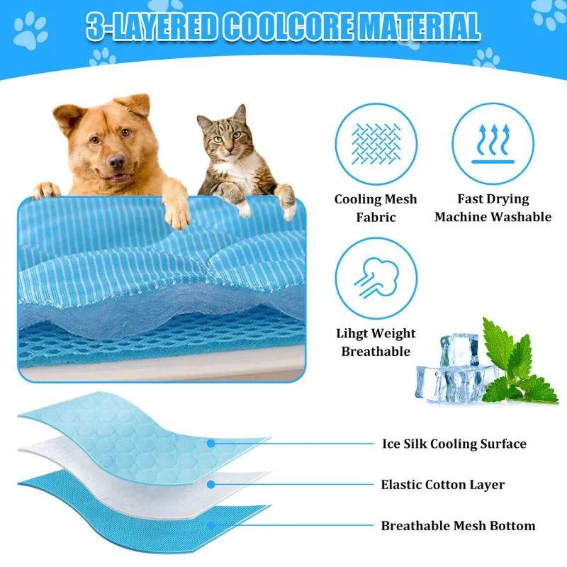 Summer Cooling Mat & Sleeping Pad- Water Absorption Top