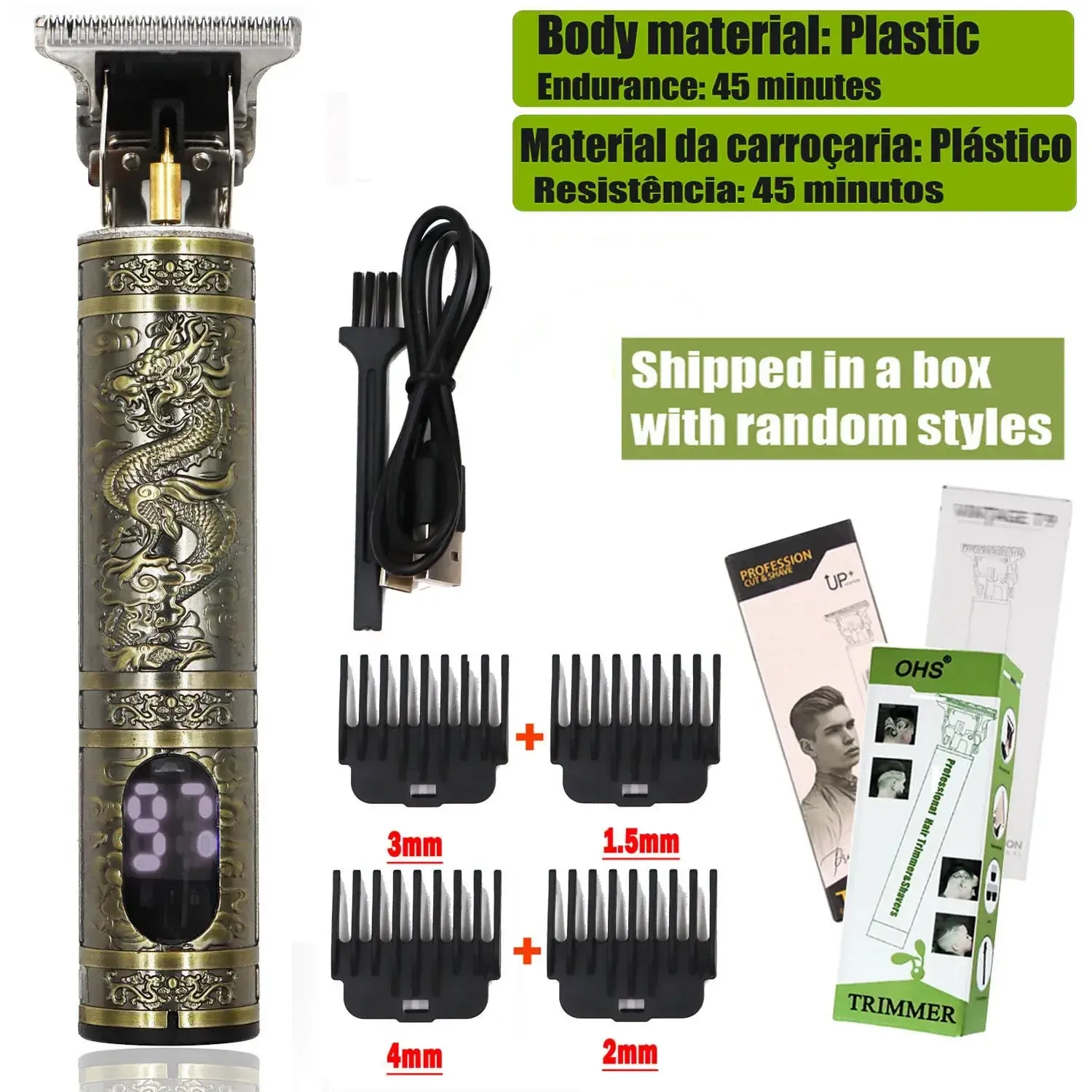 T9 Cordless Electric Hair Clipper and Trimmer for Men