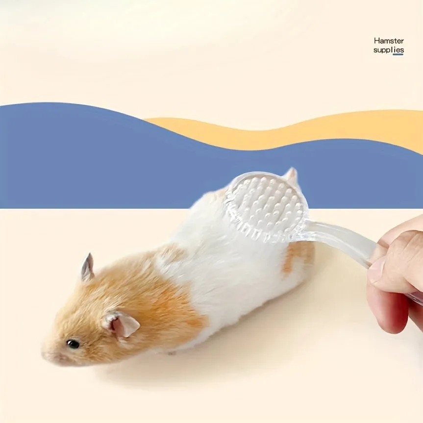 Transparent Hamster Massage Brush Perfect for Small Pets