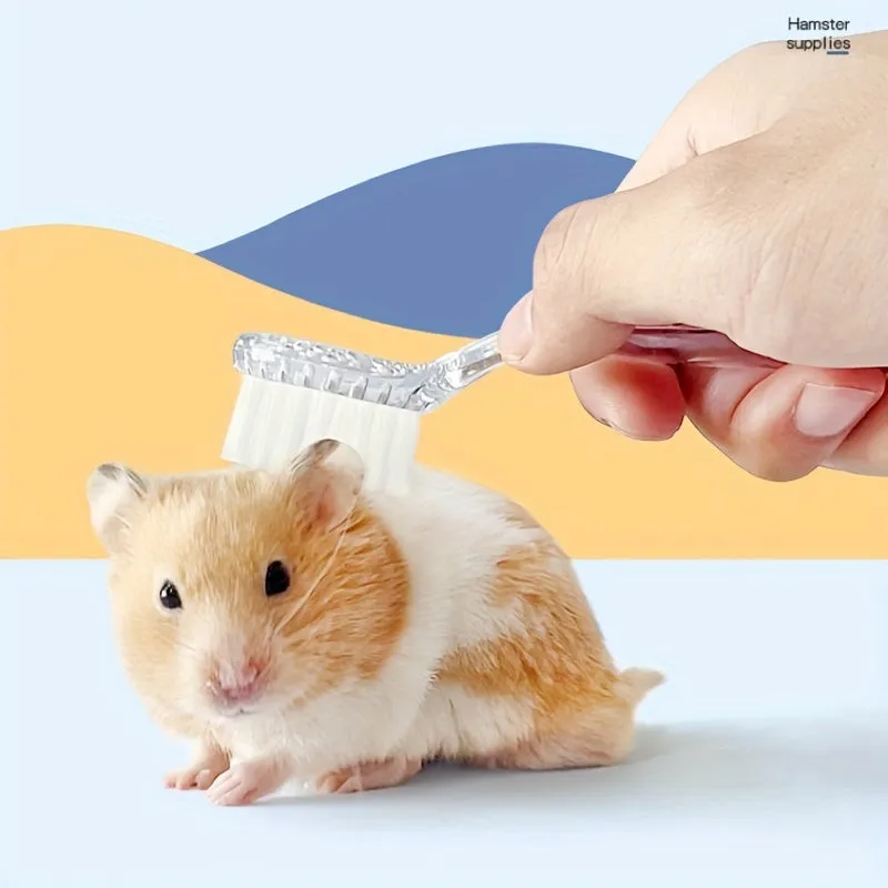 Transparent Hamster Massage Brush Perfect for Small Pets