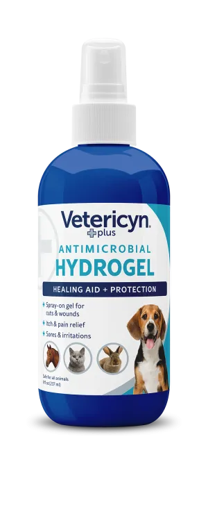 Vetericyn Plus Antimicrobial All Animal Wound Care Hydrogel Spray, 8-ounce