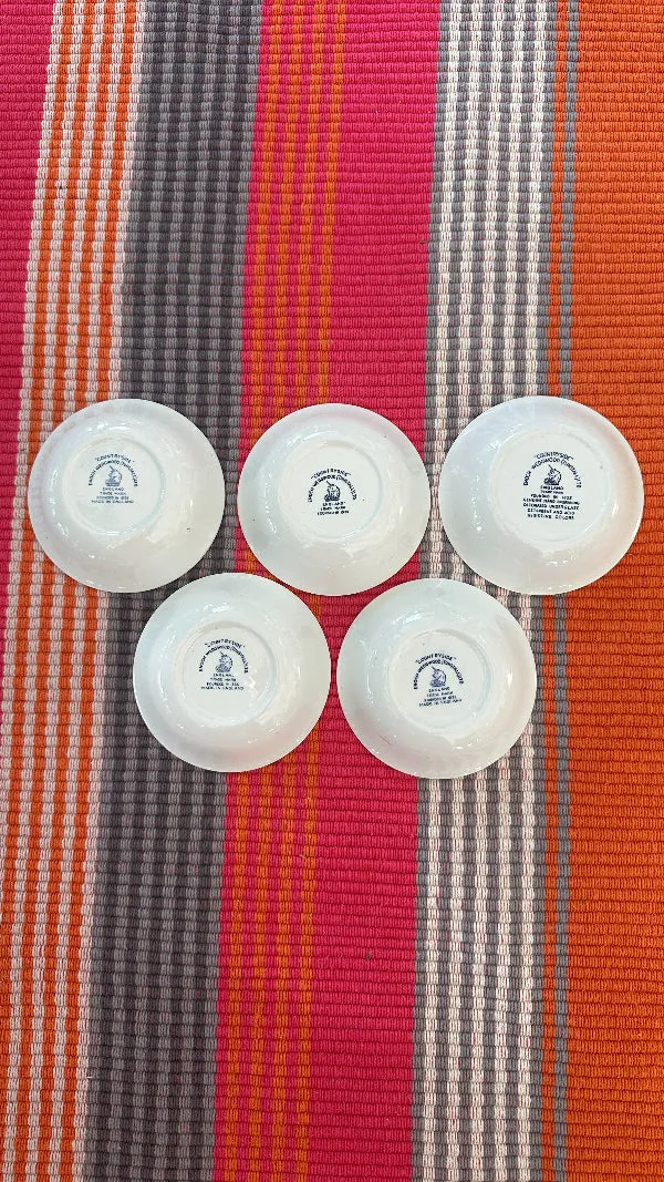 Vintage Berry Bowls, Set of 5, Enoch Wedgwood "Countryside"