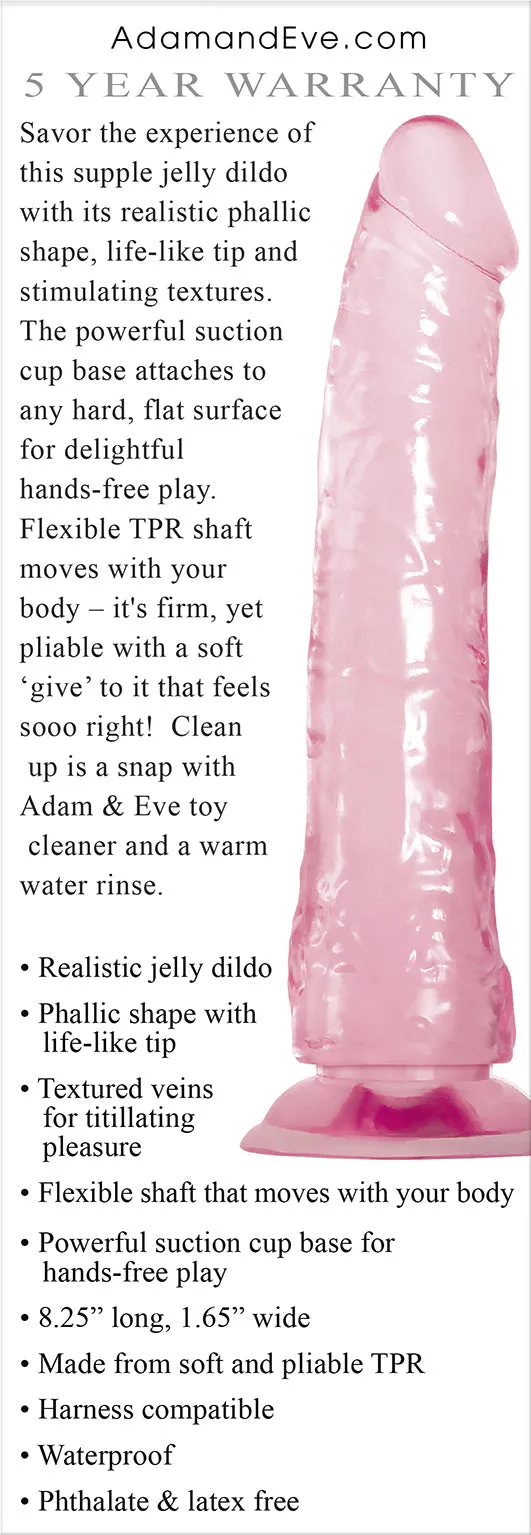 (wd) Adam & Eve Pink Jelly Realistic Dildo